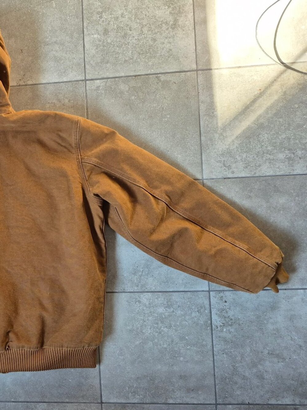 Men's Carhartt J130 Sandstone Cotton Duck Active Jacket Large Tall - Picture 5 of 14